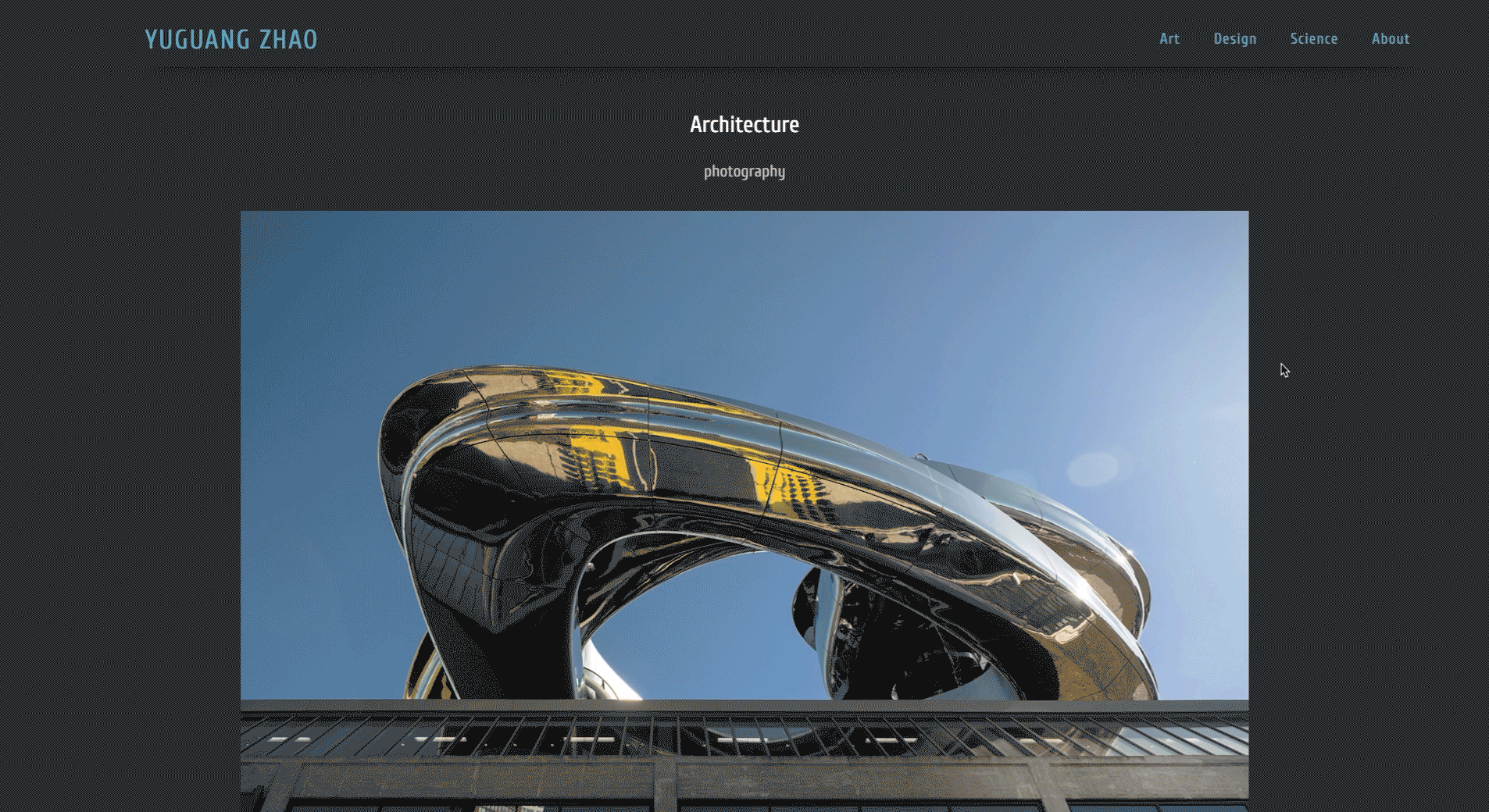 my custom lightbox design on desktop