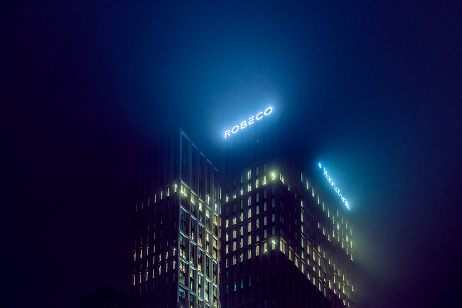 building in the fog