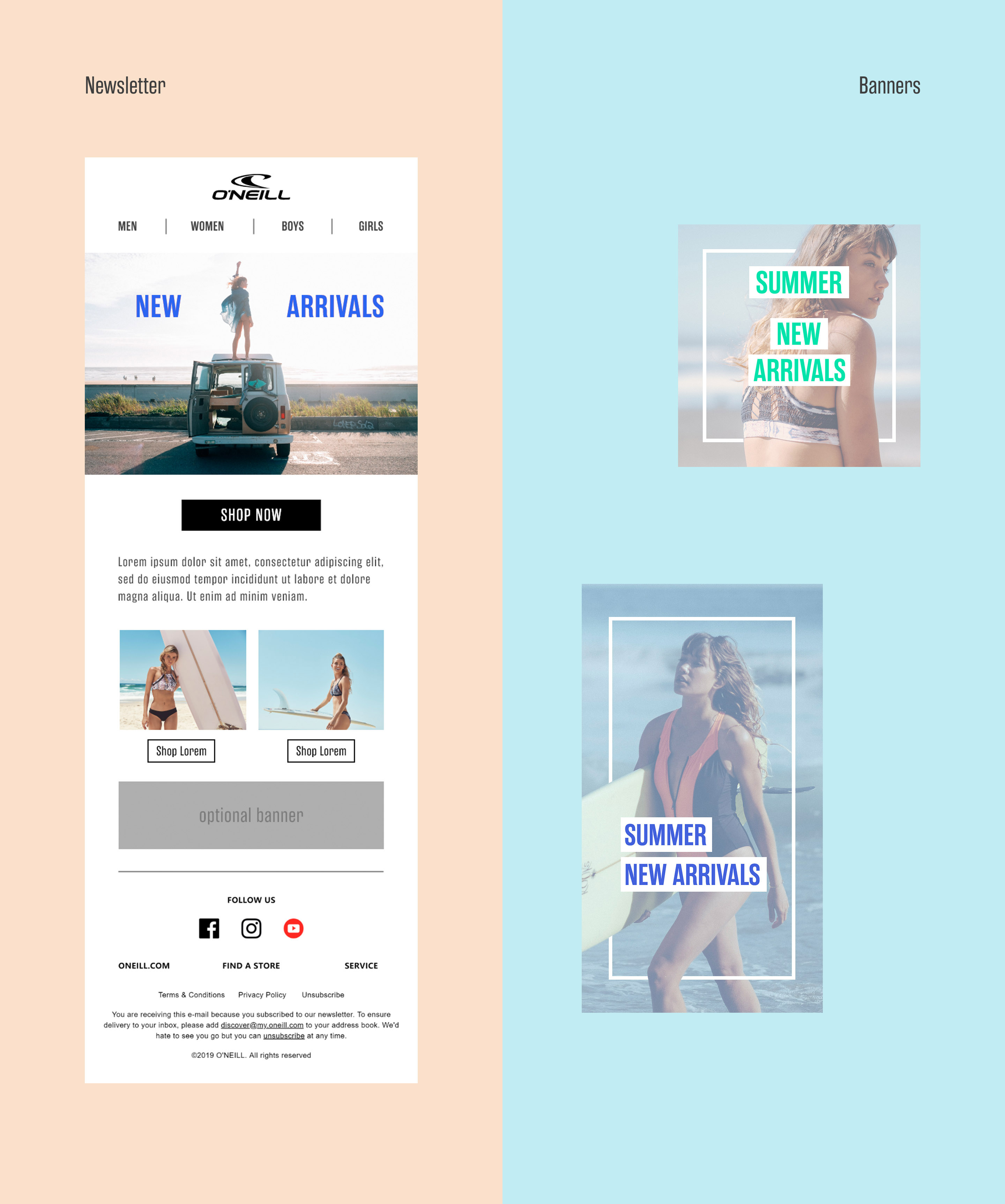 O'Neill Newsletter & Banners